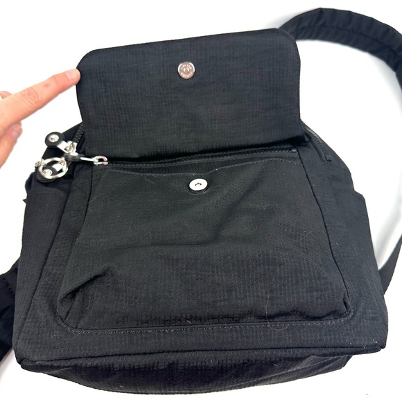 Kipling Backpack Black Nylon Shoulder Book Bag With Monkey Brand New - Picture 6 of 11